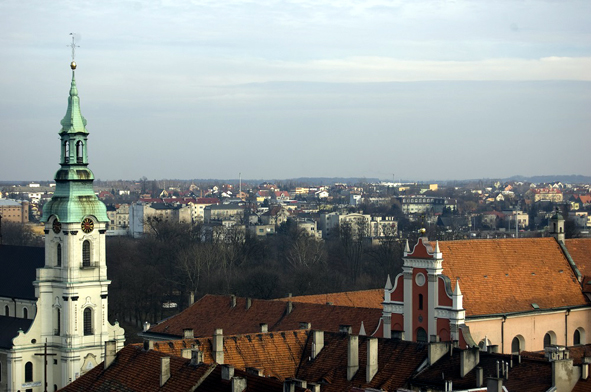 Panorama miasta z wieży widokowej Panorama miasta z-wieży widokowej