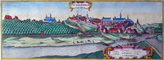 Sztych Sandomierza … Więcej Sandomierz na sztychu z dzieła Georga Brauna i Franza Hogenberga z 1617 roku